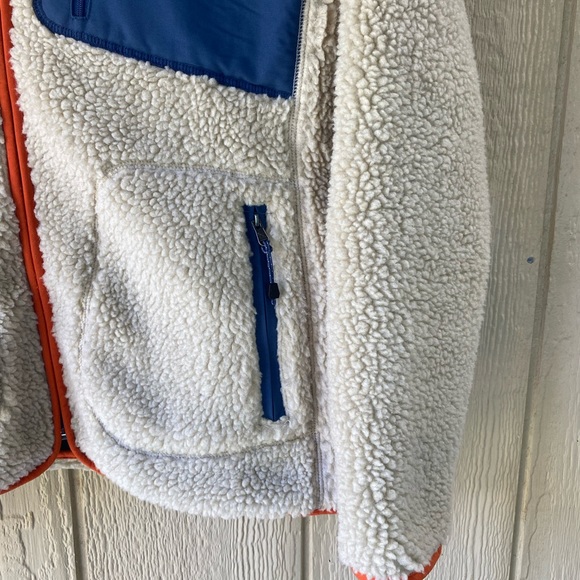 Eddie Bauer Sherpa Fleece Jacket Oatmeal Deep Pile Range Finder Womens Size M - Picture 4 of 11